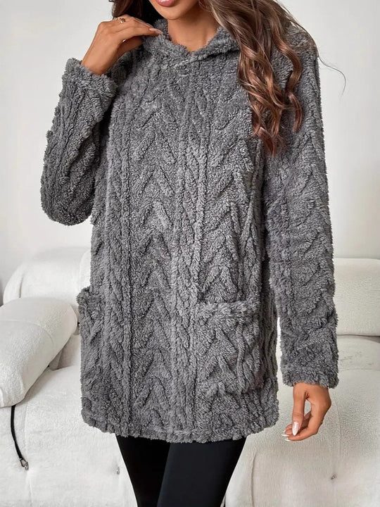 Damen Kuscheliger Hoodie mit Struktur R&B