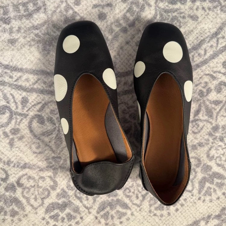 Damen Ballerinas mit modischem Punktedesign und flexibler Sohle R&B