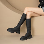 Damen hohe Gummistiefel mit rutschfester Profilsohle und elastischem Schaft R&B
