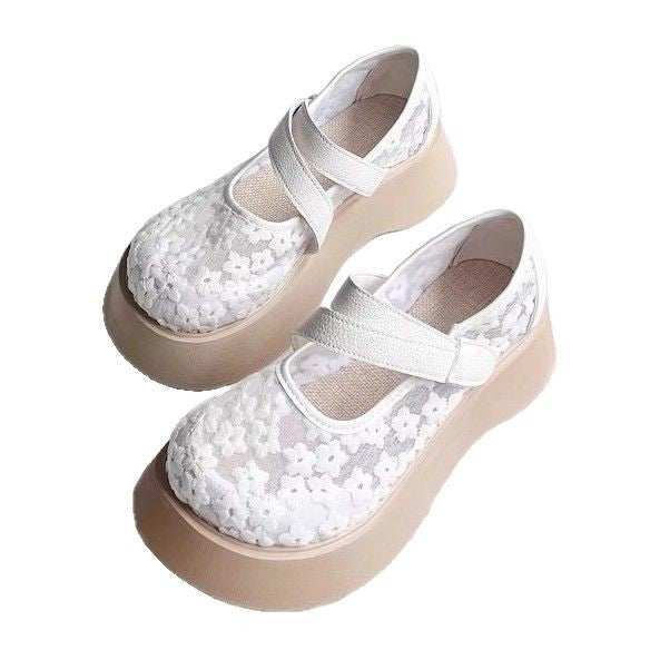 Damen modische Ballerinas mit floralem Design und dämpfender Sohle R&B
