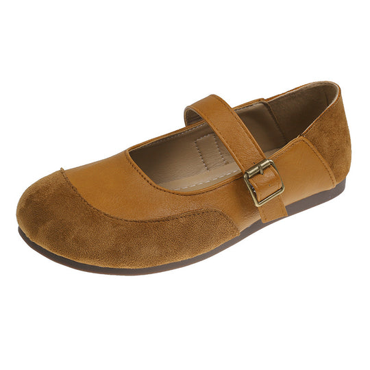 Damen schicke Ballerinas mit verstellbarem Riemen und elegantem Wildlederbesatz R&B