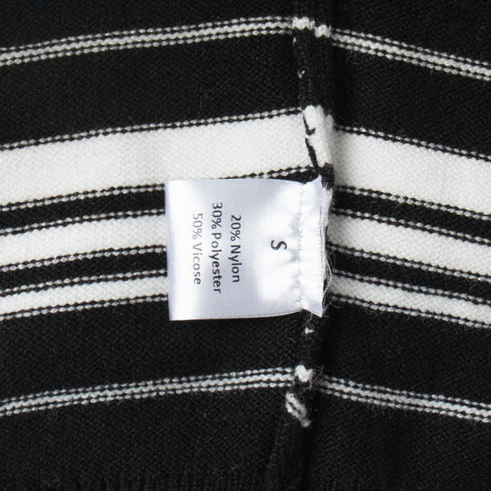 Damen Gestreifter Polo-Pullover mit Knopfleiste und langem Schnitt R&B