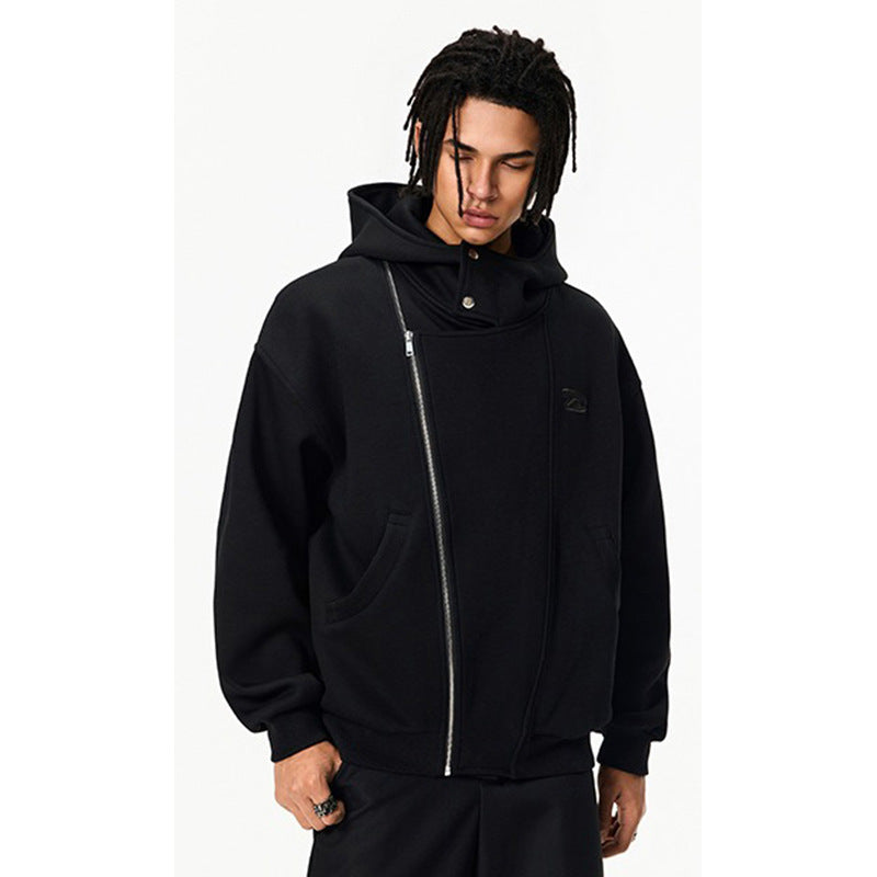 Damen Kapuzenpullover mit asymmetrischem Reißverschluss und komfortabler Passform