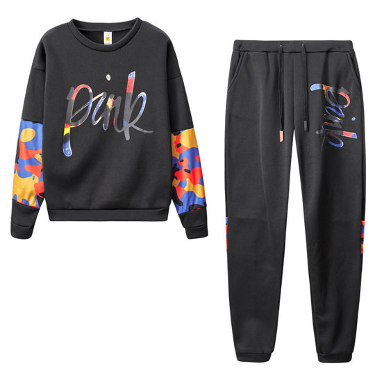 Damen Sportliches Sweatshirt-Set mit bunten Camouflage-Details und komfortablem Schnitt R&B