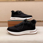 Damen Sportliche Sneakers mit luxuriösem Fellkragen R&B
