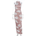 Damen Elegantes Maxikleid mit floralem Muster und Raffungen R&B