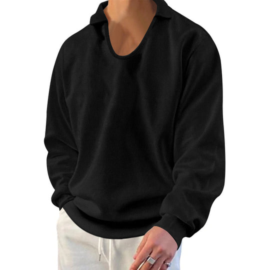 Herren lässiger Pullover mit strukturiertem Stoff und modernem Schnitt R&B