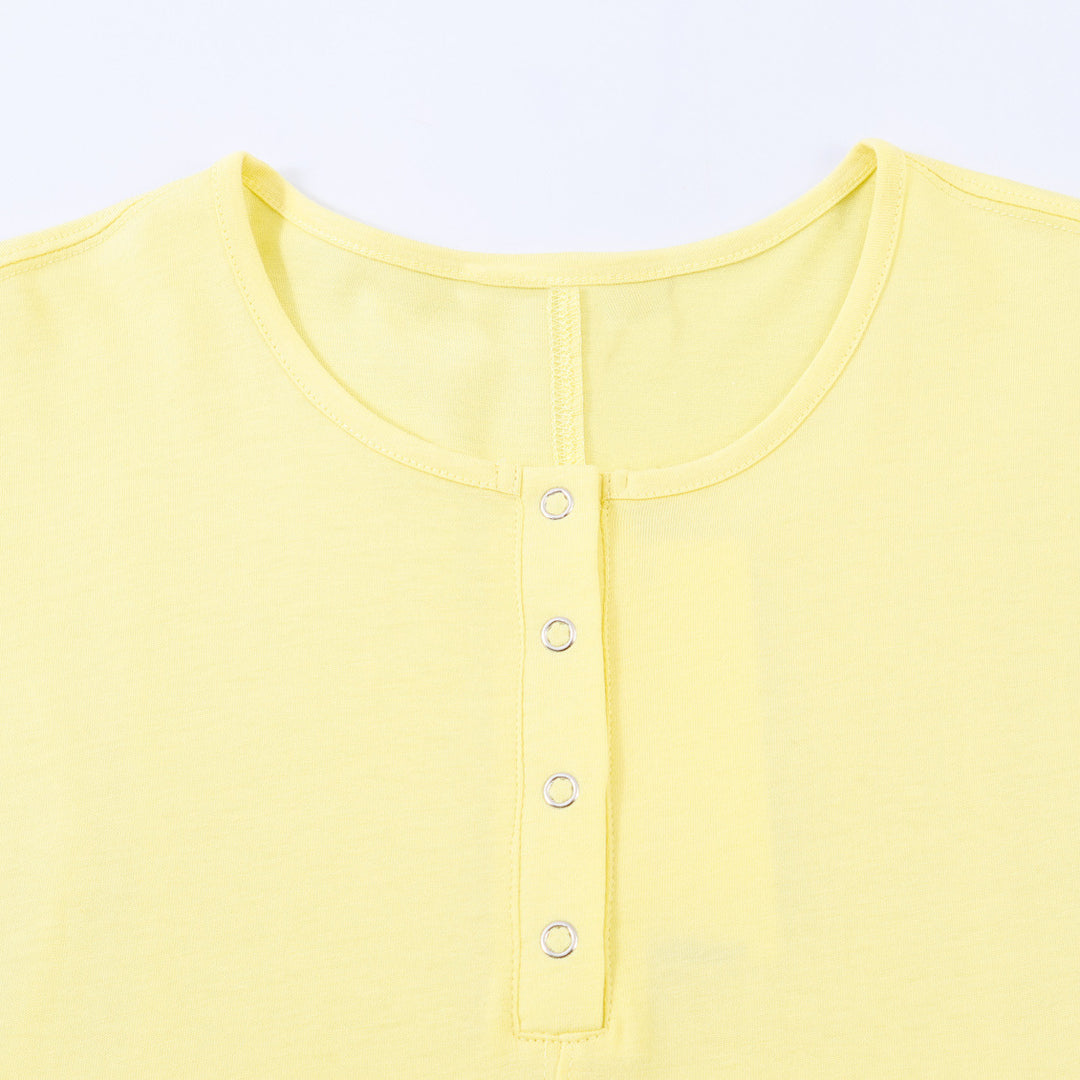 Damen Baumwolle Maxikleid mit langen Ärmeln R&B