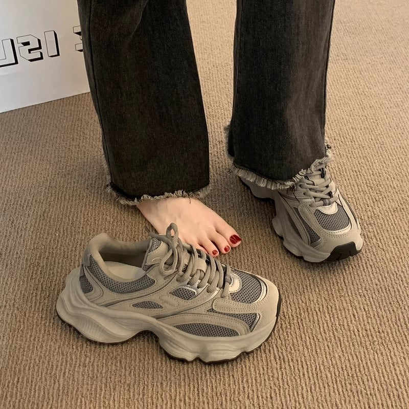 Damen Sportliche Sneakers mit dämpfender Sohle und atmungsaktivem Mesh-Obermaterial R&B
