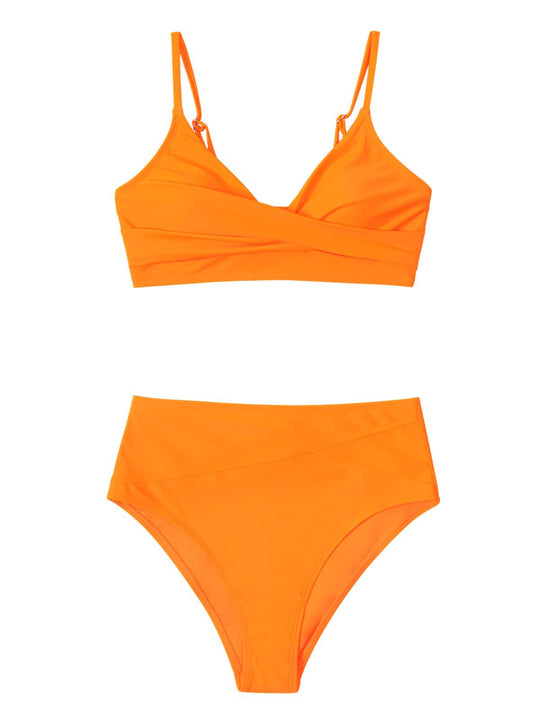 Damen Hochtailliertes Wickel-Bikini-Set R&B