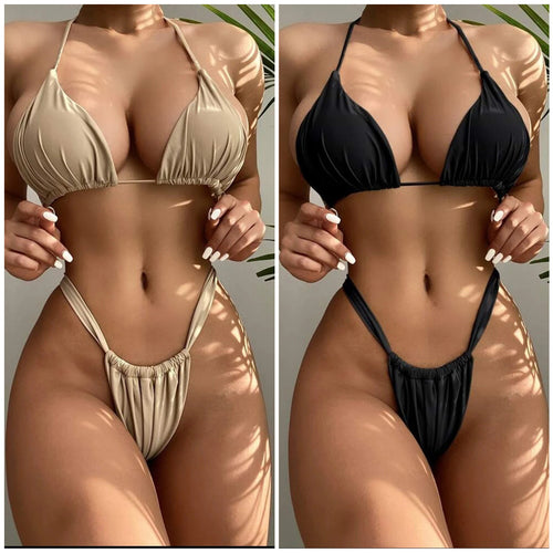 Damen Triangel-Bikini mit komfortablem Schnitt und verstellbaren Bändern R&B