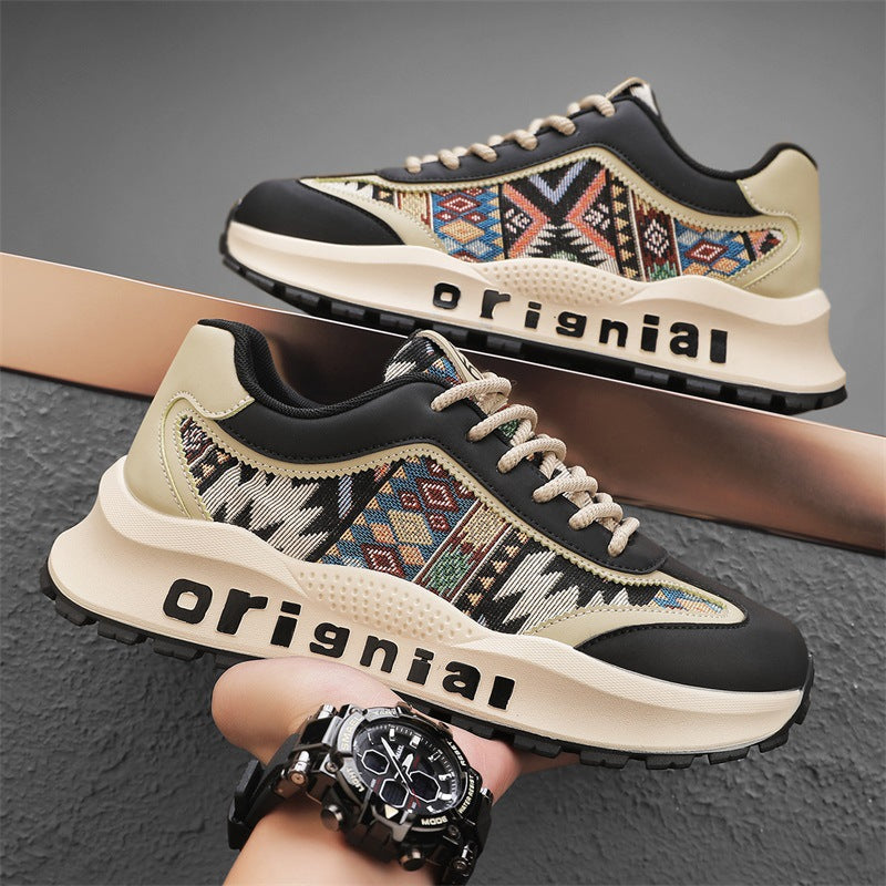 Damen Modische Sneakers mit ethnischem Muster und dämpfender Sohle R&B