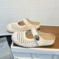 Damen Komfort Clogs mit modischem Flechtmuster und verstellbarem Riemen R&B