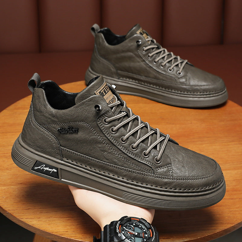 Damen lässige High-Top Sneakers mit modischer Oberflächenstruktur R&B