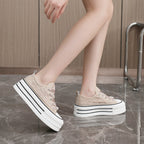Damen Plateausneaker mit elegantem Spitzen-Design und modischen Akzenten R&B