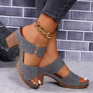 Damen Offene High-Heel Sandalen mit verstellbarem Riemendesign R&B
