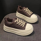 Damen modische Sneaker mit kontrastierender Sohle und elastischem Schnürsystem R&B