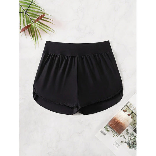 Damen Sportliche Shorts mit hohem Bund und lockerem Schnitt R&B