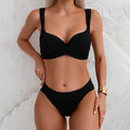 Damen Triangel-Bikini-Set mit elegantem Wickeldetail und stützenden Trägern R&B