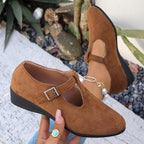 Damen Wedge-Pantoletten mit verstellbarem Riemen R&B