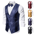 Herren elegante Anzugweste mit feinem Paisleymuster R&B