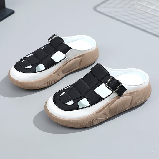 Damen modische Clogs mit verstellbarem Schnallenverschluss und luftiger Oberstruktur R&B