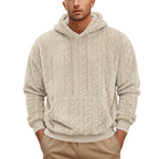Herren Fleece-Hoodie mit strukturiertem Design und praktischen Taschen R&B