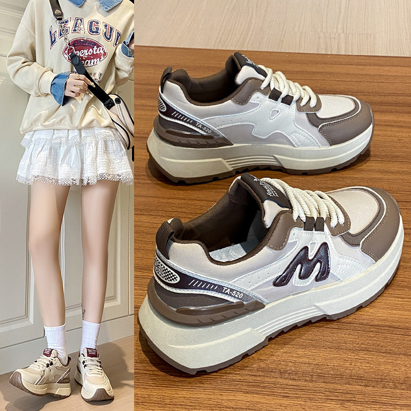 Damen Sportliche Sneakers mit mehrschichtigem Design und dämpfender Laufsohle R&B
