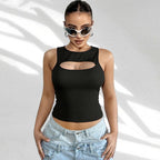Damen Trendiges Tanktop mit dekorativem Cut-Out und modischen Details R&B