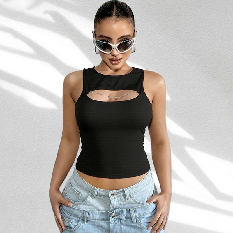 Damen Trendiges Tanktop mit dekorativem Cut-Out und modischen Details R&B