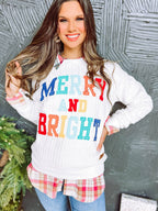Damen Gemütlicher Sweatshirt mit fröhlicher Schriftzuggestaltung R&B