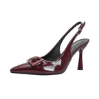 Damen Slingback-Pumps mit elegantem Verstellriemen und modischem Glanz