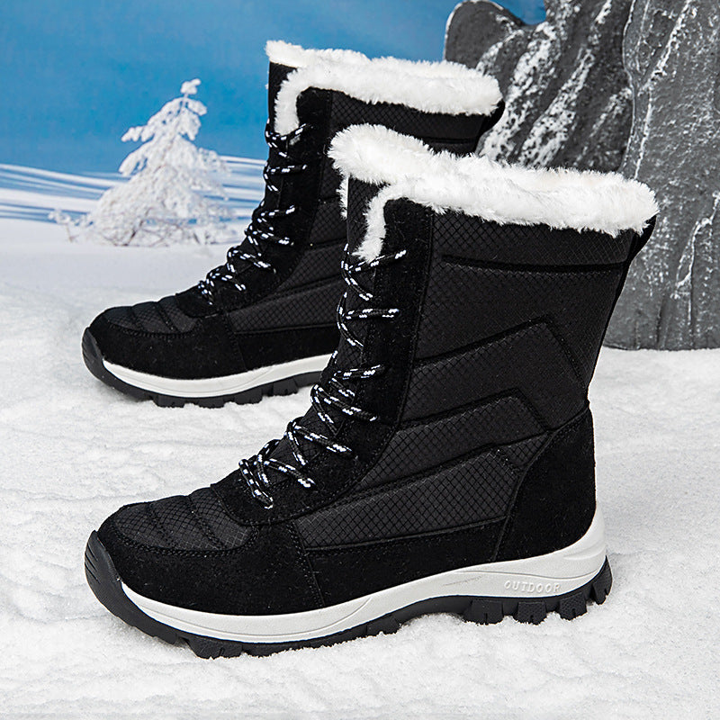 Damen Winterstiefel mit rutschfester Sohle und isolierendem Innenfutter R&B
