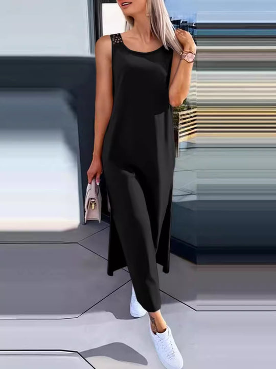 Damen Maxi-Kleid mit handgefertigter Spitze R&B