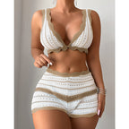 Damen Strickoberteil und Shorts Set EB
