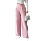 Damen weite High-Waist-Hosen R&B