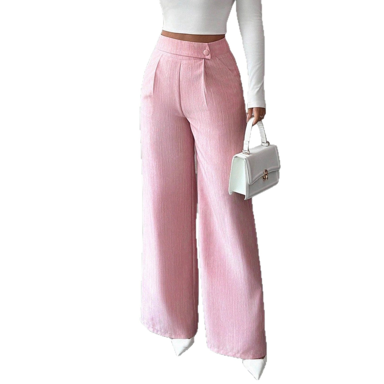 Damen weite High-Waist-Hosen R&B