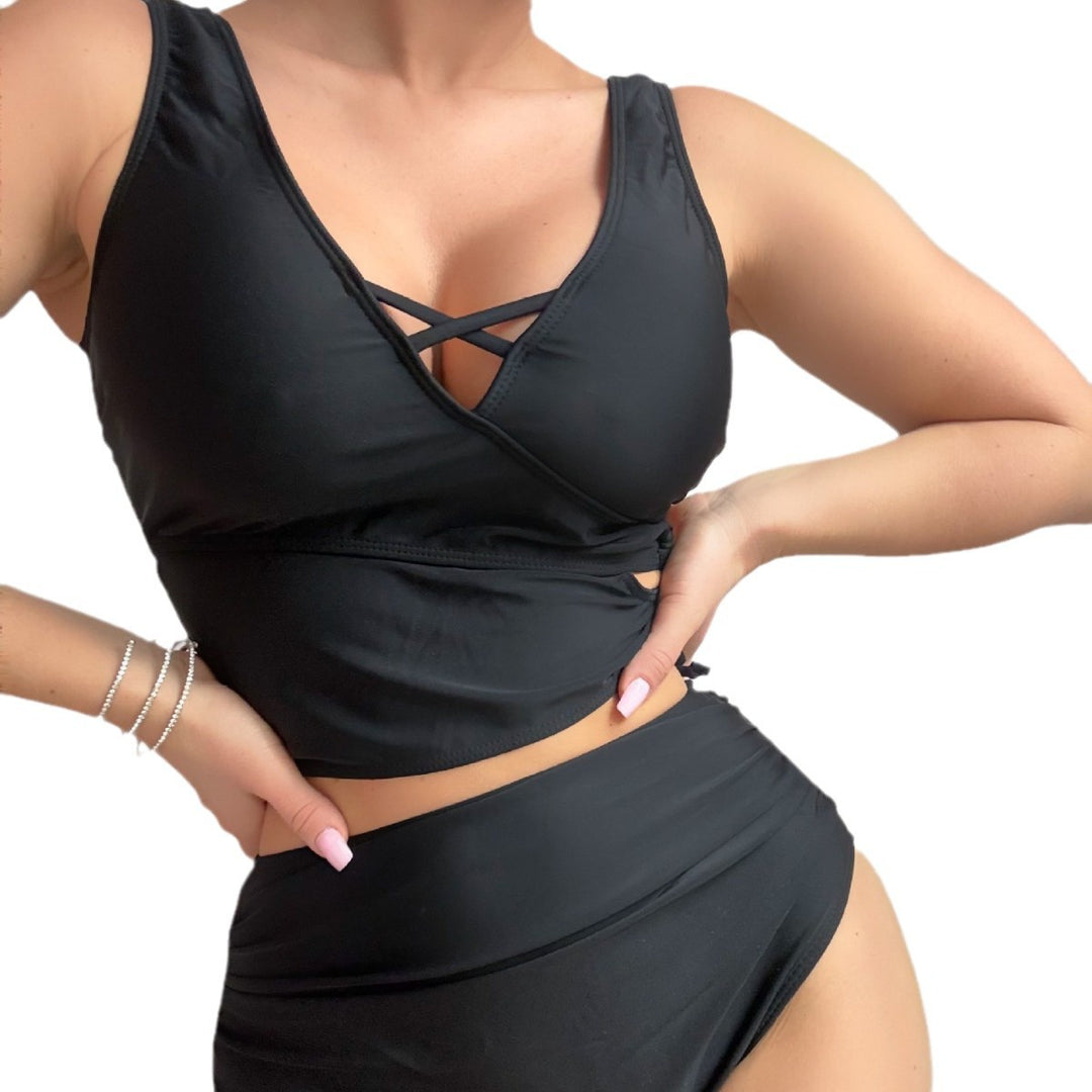 Damen Sportliches Wickel-Bikini-Set R&B