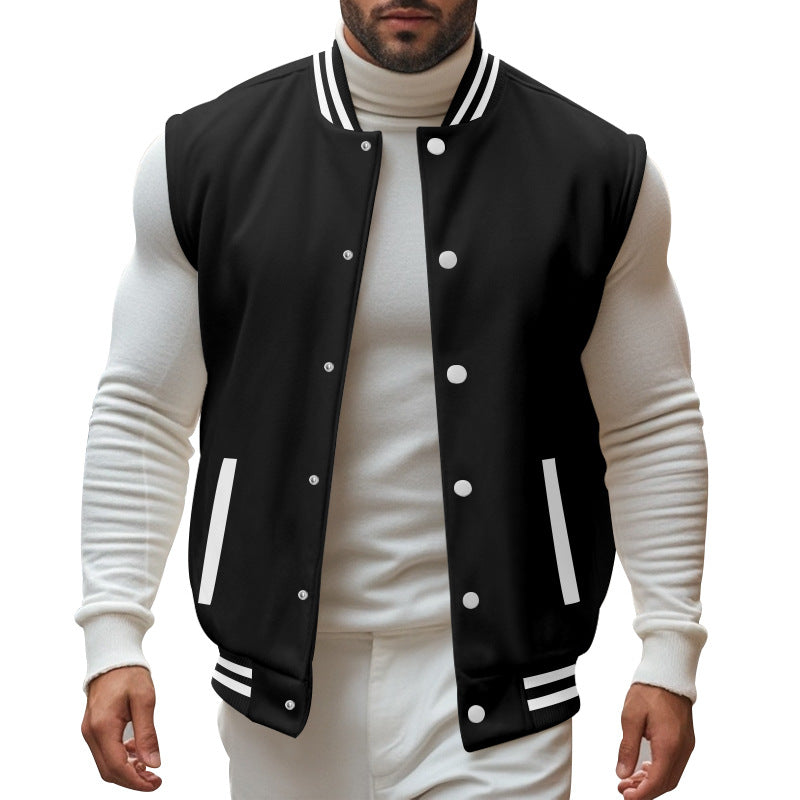 Herren trendige Collegejacke mit sportlichem Schnitt R&B