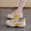 Damen Sportliche Freizeitsneaker mit atmungsaktiver Mesh-Oberfläche und robustem Profil R&B