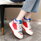 Damen modische High-Top Sneakers mit bunten Akzenten und atmungsaktivem Obermaterial R&B