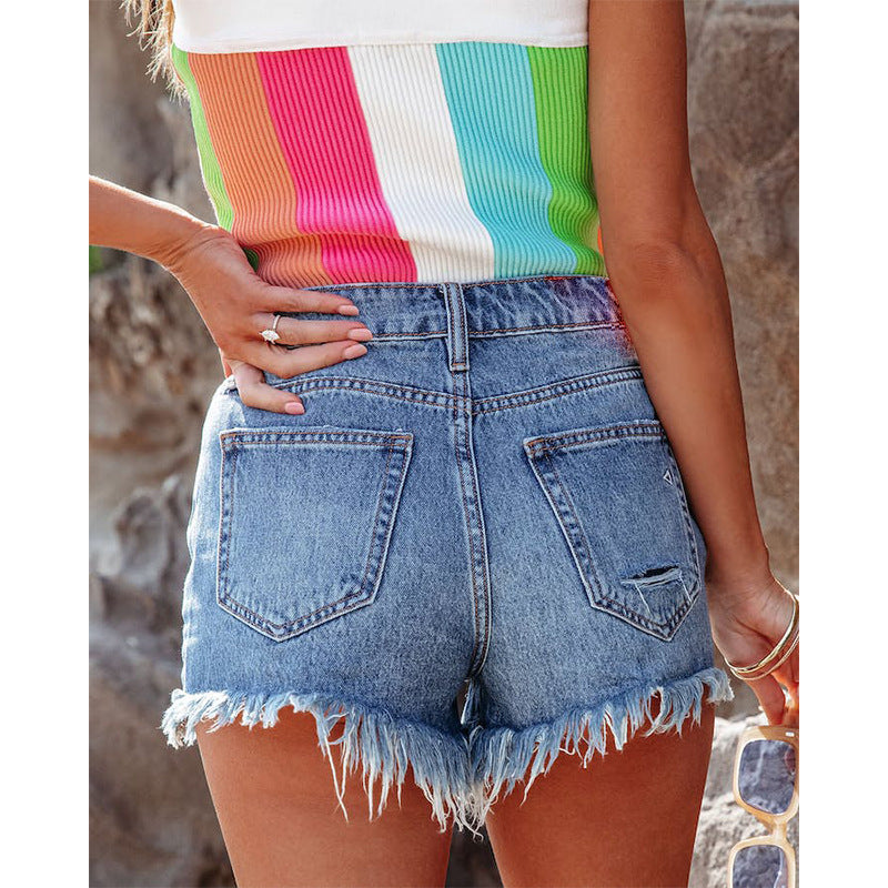 Damen Crop-Top im modernen Grafikdesign mit X-förmigem Träger R&B
