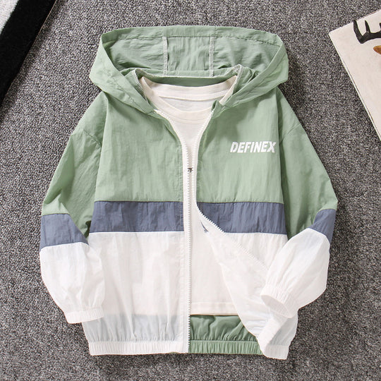 Unisex nan leichte winddichte Kapuzenjacke mit Reißverschluss und elastischen Bündchen  R&B