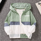 Unisex nan leichte Windbreaker Jacke mit Kapuze und Farbblock-Design wasserabweisend atmungsaktiv R&B