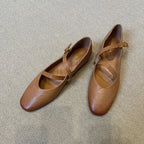 Damen Ballerina-Schuhe mit verstellbarem Riemchen und bequemem Fußbett R&B