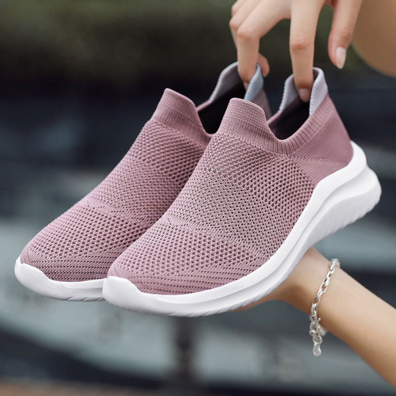 Unisex nan atmungsaktive Strick-Schlupfsneaker mit ergonomischem Memory-Fußbett R&B