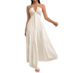 Damen Maxikleid mit schulterfreiem Design und Faltenwurf R&B