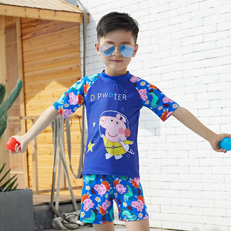 Jungen UV-Schutz Schwimmanzug mit kurzen Ärmeln R&B