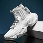Damen High-Top Sneakers mit elastischem Strick und stylishem Design R&B