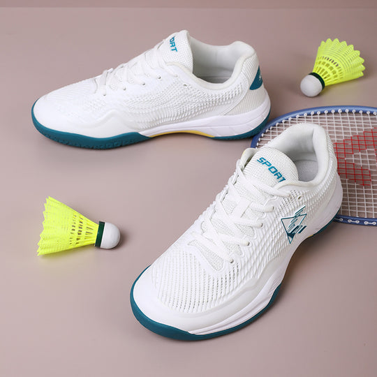 Damen Sportliche Badmintonschuhe mit rutschfester Sohle und atmungsaktiven Mesh-Einsätzen R&B